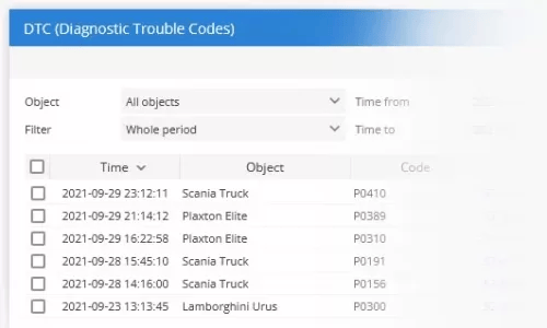 DTC (Diagnostic Trouble Codes)